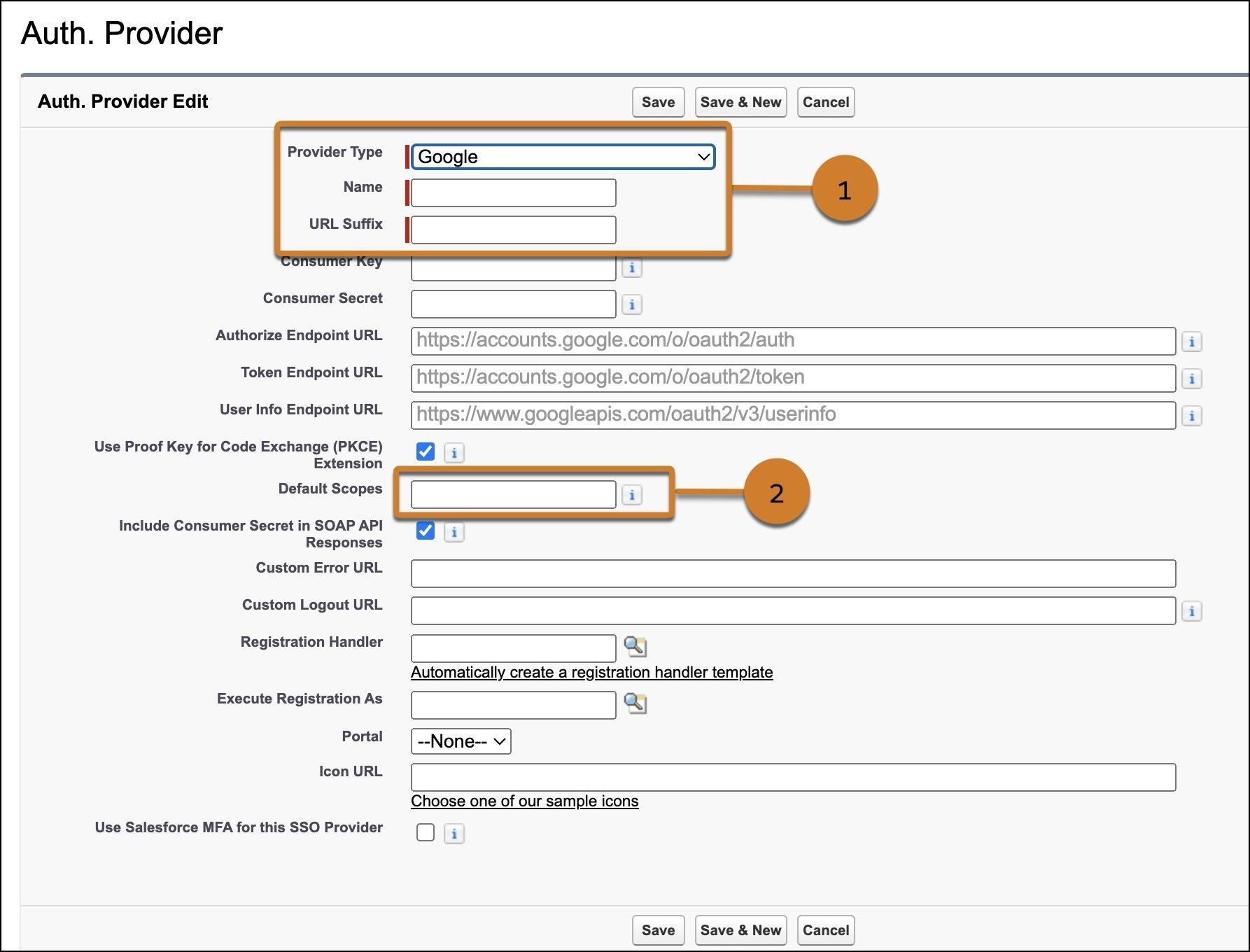 Google Calendar Integration Salesforce Step 1