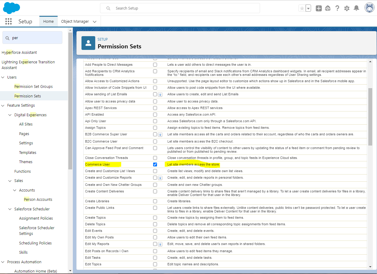 Salesforce B2B Commerce Cloud Store Set Up Step 19